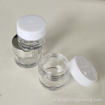 3g 5g 10g 15g 20g Plástico PP Envase de crema facial Mini tarro de muestra Tarro de crema cosmética para ojos
